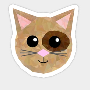 Geometric Cat Sticker